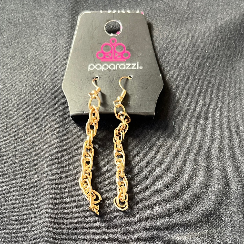 Paparazzi Twisted Gold Earrings